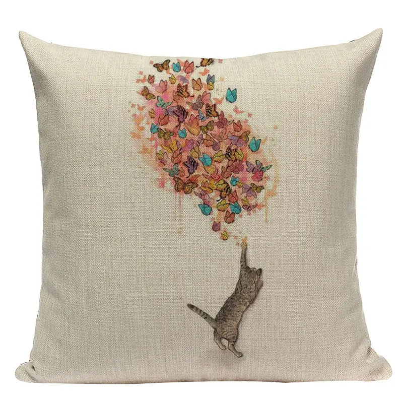 Axyaa Cute Animal Cartoon Home Decor Cushions - Golden Retriever & Koala Pillows