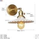 Axyaa Vintage Copper Wall Lamp Star Glass LED Wall Lights Fixtures