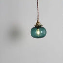 Axyaa Nordic Glass Ball Pendant Light - Copper Vintage Hanging Lamp