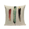 Axyaa Cotton Linen Feather Cushion Cover for Home Decor