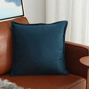Axyaa Suede Fringed Pillow Case Green Navy Blue Grey Cushion Cover