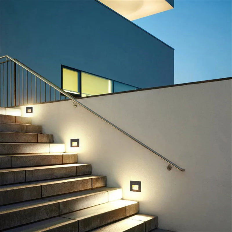 Axyaa 3W LED Outdoor Waterproof Step Lights for Stairs and Plinths