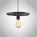 Axyaa Industrial Wheel Chandelier for Cafe, Bar, and Dining Room