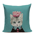 Colorful Cat Fashion Show Cushion Cover - Axyaa Home Decor