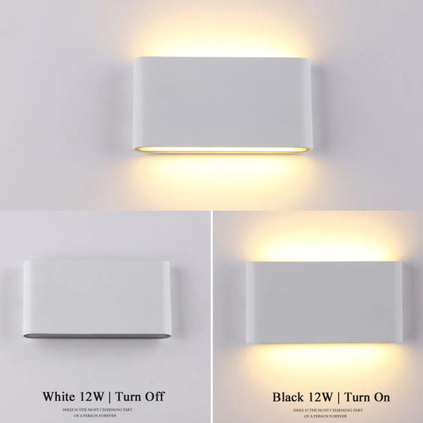 Axyaa LED Outdoor Wall Lamps 6W/12W, IP65 Waterproof Indoor Stair and Corridor Lighting