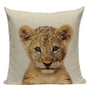 Axyaa Animal Series Cushion Cover: Tiger Elephant Monkey Pillow Cover Home Decor