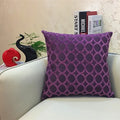 Axyaa Circle Chenille Flocking Pillow Case 45x45cm - Grey Yellow Purple Red Green Coffee