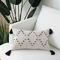 Axyaa Geometric Tassels Cushion Cover - Home Sofa Bed Decor 45x45cm/30x50cm