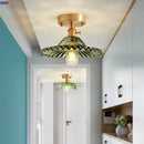 Axyaa Nordic Glass Copper LED Ceiling Light Vintage Ceiling LampIKEA