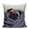 Axyaa Pug Dog Square Cushion Cover 45x45cm Home Decor