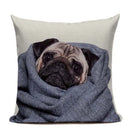 Axyaa Pug Dog Square Cushion Cover 45x45cm Home Decor