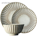 Axya Japanese Stoneware Tableware Set: Bowl, Plate, Soup Bowl, Rice Bowl, Salad Bowl