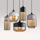 Axyaa Glass Nordic Pendant Lamp for Dinning Room and Cafe, Modern Industrial Lighting Fixtures