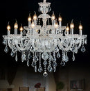 Axyaa Hand Blown Crystal Chandelier: Premium Quality Large Living Room Light