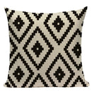 Axyaa Geometric Linen Cushion Cover 45x45cm - High Quality Decor Pillow
