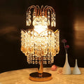 Axyaa Crystal Table Lamps - Elegant Bedroom & Living Room Lighting