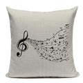Axyaa Music Series High Quality Cotton Linen Cushion Cover Pillow Case