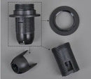 Axyaa E27/E14 Lamp Bulb Holder | Lighting Accessory Fitting Socket Base | Black/White, 110-220V