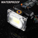 Axya COB LED Headlamp Rechargeable 3-Mode Waterproof for Hunting Fishing