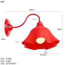 Axyaa Retro LED Wall Light in Red Metal for Bedroom & Living Room