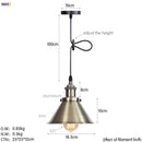 Axyaa Retro LED Pendant Light | Silver Vintage Industrial Hanging Lamp