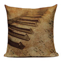Axyaa Music Series High Quality Cotton Linen Cushion Cover Pillow Case