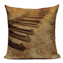 Axyaa Music Series High Quality Cotton Linen Cushion Cover Pillow Case