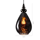 Axyaa Nordic Glass LED Pendant Lamp: Vintage Glass Ball Hanging Light Fixtures