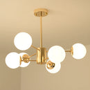 Axyaa Gold Lustre Glass Chandelier: Elegant E27 Bulb Lighting for Dining and Living Room