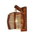 Axyaa Bamboo Wall Lamp: Vintage Chinese E27 Sconce Light for Home, Restaurant, Cafe