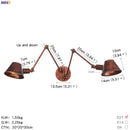 Axyaa Vintage Retro Swing Arm Wall Lamp for Bedroom & Bathroom Lighting
