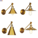 Axyaa Industrial Vintage LED Wall Light - Gold Bedroom Loft Stair Lamp