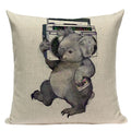 Axyaa Cute Animal Cartoon Home Decor Cushions - Golden Retriever & Koala Pillows
