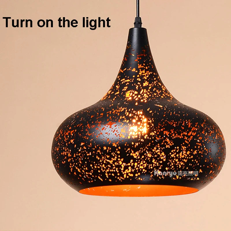 Axyaa Nordic Loft Retro Rust Pendant Light for Bar & Restaurant