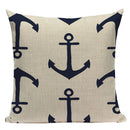 Nautical Anchor Throw Pillow Cover - Axyaa Branded Home Decor Collection