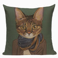 Axyaa Meow Star Cat Cushion Cover 45x45cm - Cute Cartoon Animal Design