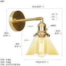 Axyaa Copper LED Glass Ball Wall Lamp: Nordic Modern Bedroom Bathroom Sconce