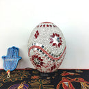 Axyaa Turkish Mosaic Egg Lamp: Vintage Handcrafted Glass Bedside Light