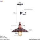 Axyaa Retro LED Pendant Light | Silver Vintage Industrial Hanging Lamp