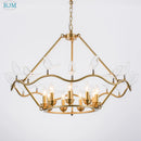 Axyaa Nordic Bird Copper Chandelier for Home Restaurant Cafe Bar Lighting