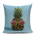 Colorful Pineapple Ananas Decor Cushion Cover by Axyaa - Modern Tropical Print