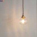 Axyaa Nordic Glass Ball Pendant Light - Copper Vintage Hanging Lamp
