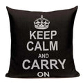 Axyaa Crown Design Cotton Linen Blended Cushion Cover - King Queen Letter Pillowcase
