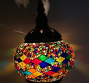 Axyaa Turkish Mosaic Table Lamp - Handcrafted Vintage Glass Art Deco Bedside Light
