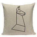 Axyaa Simple Geometry Pillowcase - Zebra Leopard Print Home Cushion