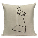 Axyaa Simple Geometry Pillowcase - Zebra Leopard Print Home Cushion