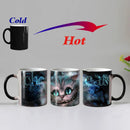 Axyaa Cat Color Changing Mug, Christmas Gift, 330ml