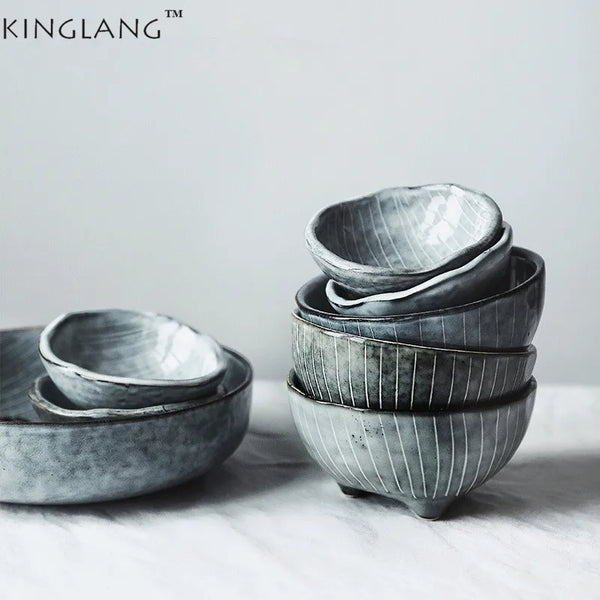Axya Japanese Ceramic Small Sauce Dishes Rice Bowl - Unique Design
