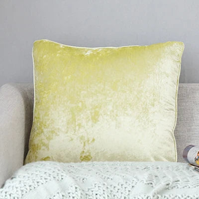 Axyaa Plush Fringed Soft Pillow Cover 50x50cm Solid Cushion for Home Decor
