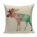 Axyaa Geometric Deer Pillow Cover - Nordic Home Decoration 45X45Cm